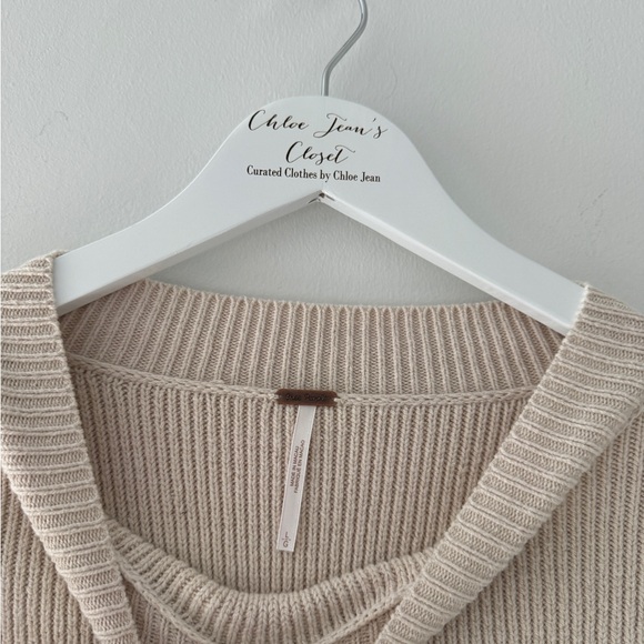 FREE PEOPLE Easy Street Stripe Crop Pullover in Pearl Combo L - Picture 5 of 5